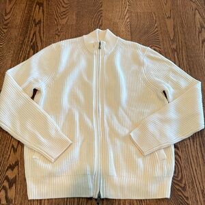 Brooks Brothers merino wool full zip sweater